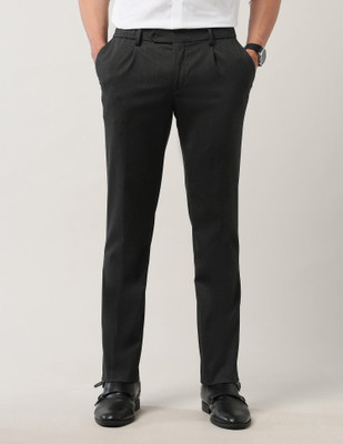 ARROW Regular Fit Men Grey Trousers