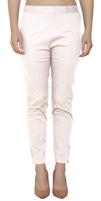 FC First Choice Regular Fit Women Cream Trousers