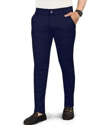AARATI ENTERPRISE Regular Fit Men Dark Blue Trousers