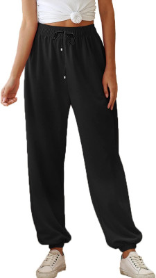 IRONDYE Loose Fit Women Black Trousers