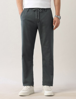 Arrow Sport Straight Fit Men Green Trousers