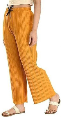 Karl Foerster Regular Fit Women Yellow Trousers