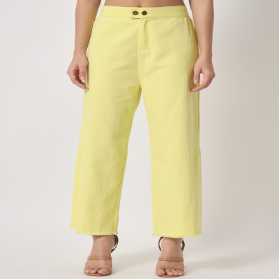 Orchid Flared Women Yellow Trousers