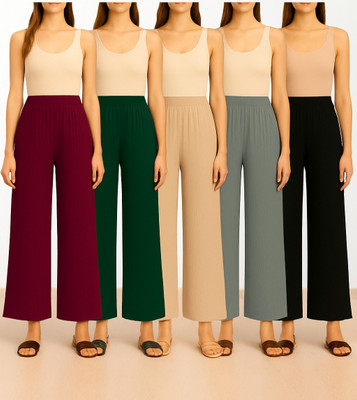 Huzaifcreation Comfort Fit Women Multicolor Trousers