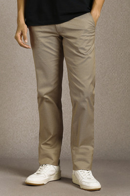 LOUIS PHILIPPE Tapered Men Beige Trousers