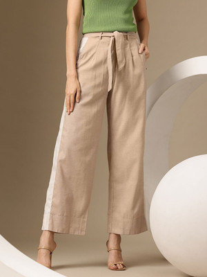 CHEMISTRY Regular Fit Women Beige Trousers