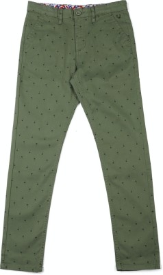 Allen Solly Slim Fit Boys Green Trousers