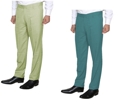 IndiWeaves Slim Fit Men Multicolor Trousers
