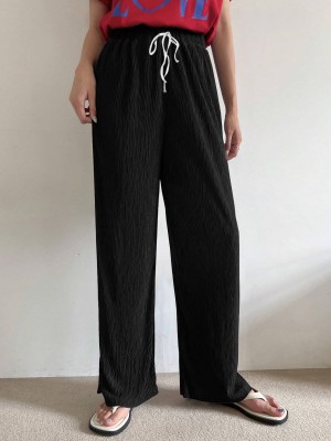 Rajovati Loose Fit Women Black Trousers