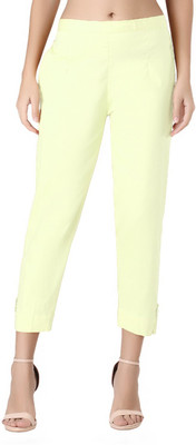 ABACADA'S GAJAB Slim Fit Women Cream Trousers