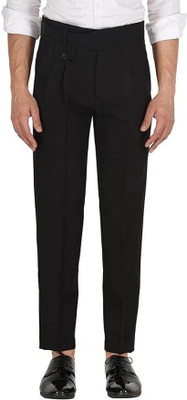 QUILTER Regular Fit Men Black Trousers