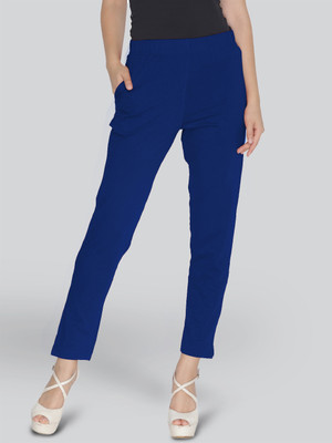 Lyra Slim Fit Women Blue Trousers
