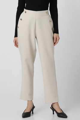 VAN HEUSEN Regular Fit Women Beige Trousers