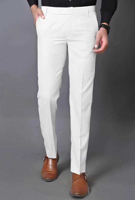 Labhanshi Creation Regular Fit Men White Trousers