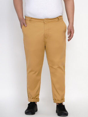 JOHN PRIDE Regular Fit Men Yellow Trousers