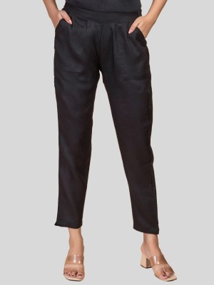 QuaClo Regular Fit Women Black Trousers