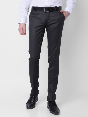 J. HAMPSTEAD Slim Fit Men Grey Trousers