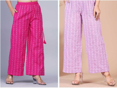 welcomekurti Regular Fit Women Pink, Purple Trousers