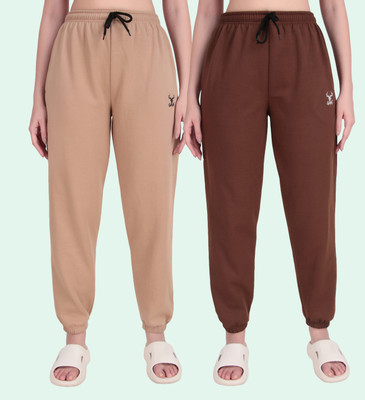 GAA Regular Fit Women Beige, Brown Trousers