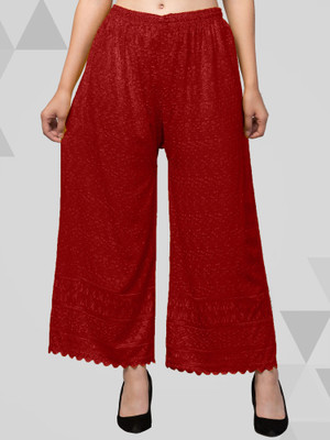 FamBee Relaxed Women Maroon Trousers