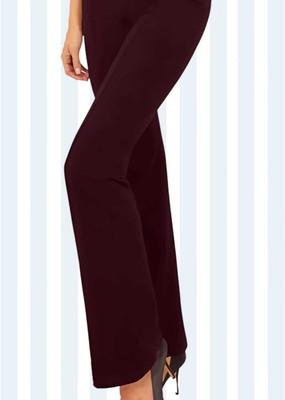 HouseOfCommon Regular Fit Women Maroon Trousers