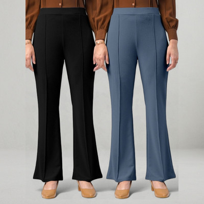 jenile stoor Loose Fit Women Black, Grey Trousers