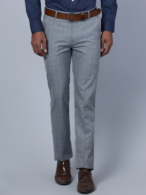 CANTABIL Regular Fit Men Grey Trousers