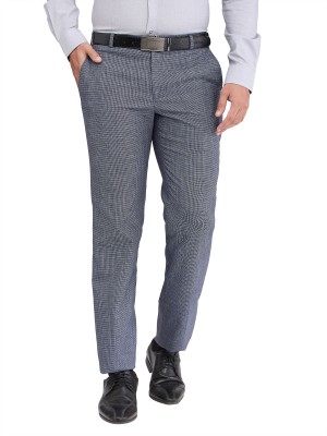 PARK AVENUE Regular Fit Men Blue Trousers