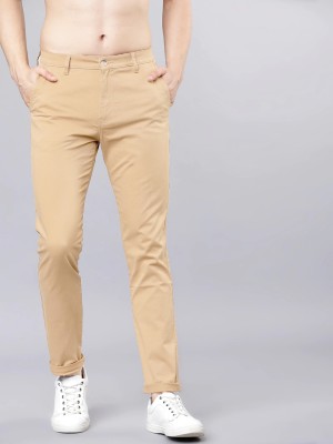 FUBAR Slim Fit Men Beige Trousers