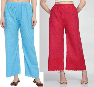 Brainbees Straight Fit Women Light Blue, Pink Trousers