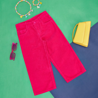 Pantaloons Junior Regular Fit Girls Pink Trousers
