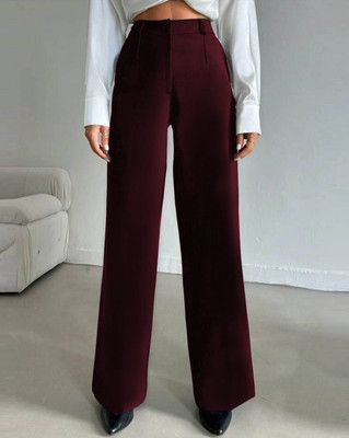 Toochki Relaxed Women Purple Trousers