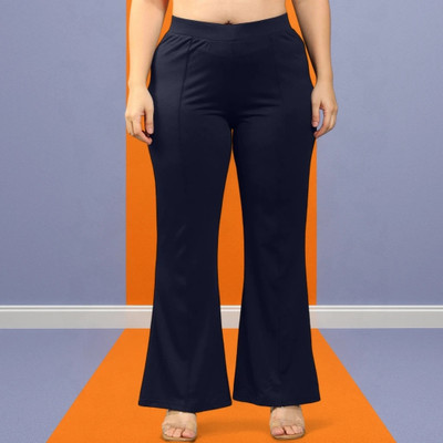 Anitafashion Loose Fit Women Dark Blue Trousers