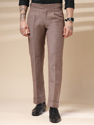italianvega Regular Fit Men Brown Trousers