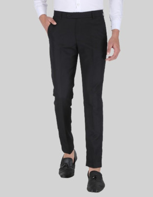 METRONAUT Slim Fit Men Black Trousers