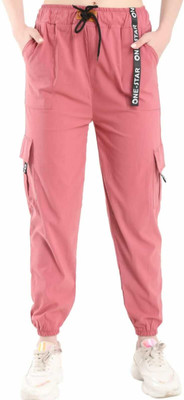 Lakshita Solid Women Pink Track Pants