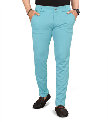 SIOX Slim Fit Men Light Blue Trousers