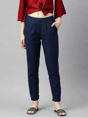 HouseOfCommon Regular Fit Women Blue Trousers