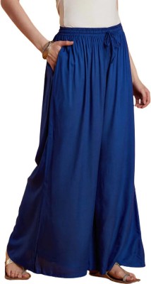 CRAZY CRISTA Flared Women Blue Trousers