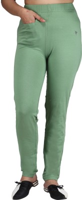 Comfort Lady Regular Fit Women Light Green Trousers