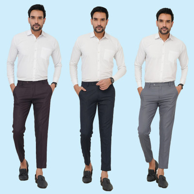 PADMAWATI TEXTILE Regular Fit Men Multicolor Trousers