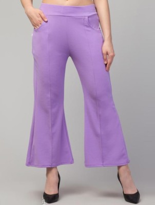 City Fashion Regular Fit Women Purple Trousers