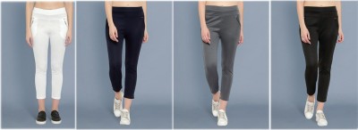 STYLOKAT Regular Fit Women White, Blue, Grey, Black Trousers