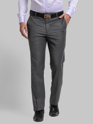Raymond Regular Fit Men Grey Trousers