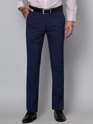 CANTABIL Regular Fit Men Dark Blue Trousers