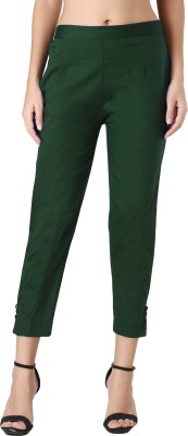 ABACADA'S GAJAB Slim Fit Women Dark Green Trousers