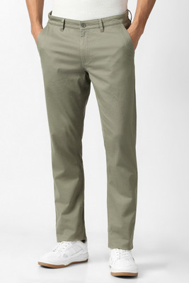 VAN HEUSEN SPORT Slim Fit Men Light Green Trousers