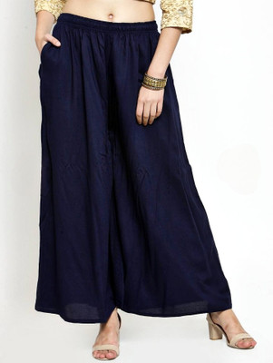 Fashion crownz Regular Fit Women Dark Blue Trousers