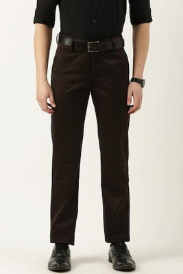 PETER ENGLAND Regular Fit Men Brown Trousers