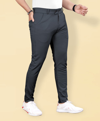 COMBRAIDED Regular Fit Men Grey Trousers